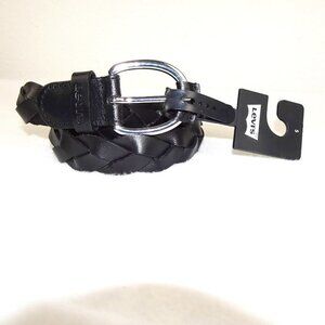 Levi's Braided Casual Belt Men's Size S Black Leather
